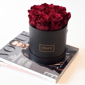 Aangepaste Ronde Bloemen Cadeau Papieren Hoeddoosjes Voor Boeket Rozen Verpakking