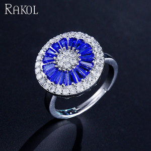 RAKOL RP2037 Anelli Trendy 2021 in Rame Placcato Oro con Zirconi e Cristalli per Donne - Product Image 4
