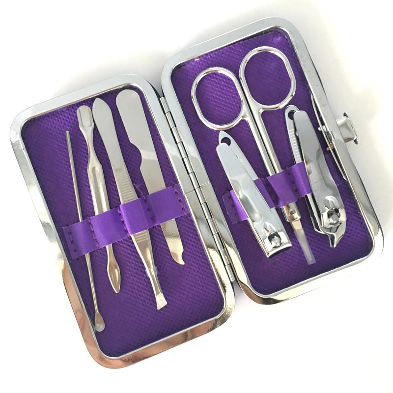 OEM de haute qualité 7 pcs de poche en métal manucure ensemble Hommes Voyage Toilettage Kit