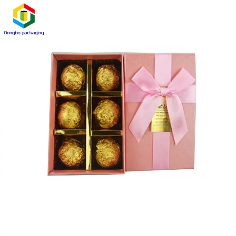 Kundendefinierte luxuriöse recycelbare Karton-Design-Verpackungsbox aus Papier für Geschenk süßes Essen Süßigkeiten Dateschokolade mit Teilern