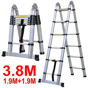 Yongkang yongan deli ukuran fleksibel ganda aluminium tangga