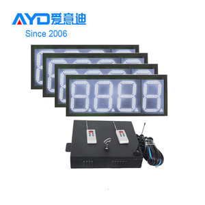 Alta luminosità 8 pollici bianco esterno Gas prezzo LED pannello digitale elettronica 7 segmenti schermo di visualizzazione a LED - Product Image 2