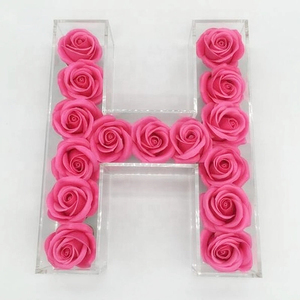 ตัวอักษรตัวอักษรหรูหรากรณีกุหลาบคริลิคกล่องดอกไม้หนากล่องอะคริลิ - Product Image 3