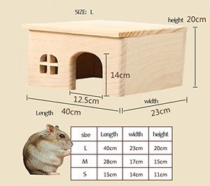 Maison en bois pour hamster Niteangel avec fenêtre, cachette pour chinchilla et cochons d'Inde - Product Image 6