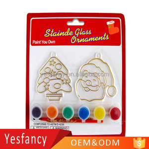 OEM vidro <span class=keywords><strong>suncatchers</strong></span> para crianças natal pintura suncatcher plástico atacado - Product Image 1
