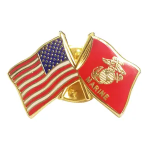 Badges américains en émail doux, expédition gratuite de chine, haute qualité, dôme en époxy, plaqué or, badge en métal
