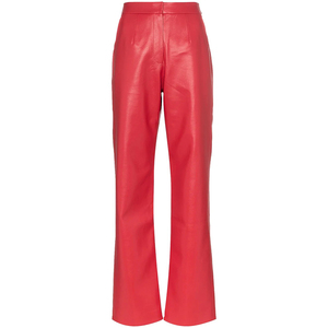 Commercio all'ingrosso Le Donne Straight Leg Pantaloni Del Cuoio Del Faux Asimmetrico Giacca Sportiva - Product Image 3