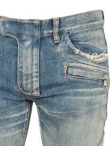 أحدث تصميم بالجملة رخيصة حسب الطلب ماركة مصنع مستعملة الرجال Justin Beiber رجالي بنطلون جينز راكب الدراجة النارية مع ضيق شديد 092 - Product Image 3