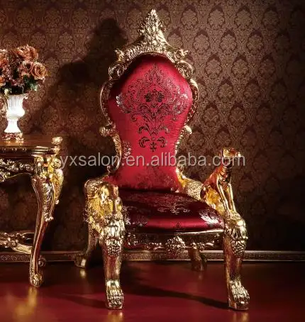 Chaise King thrones avec boutons en cristal, Style européen nouvelle collection Offre Spéciale (HB73)