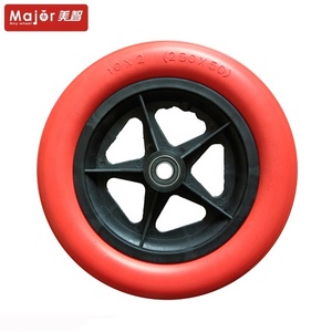 Roue de pneu de <span class=keywords><strong>vélo</strong></span> d'équilibre en mousse de PU de jante en plastique de 10 pouces pour enfants pour roues de rouleau et de roulette de voiture - Product Image 2