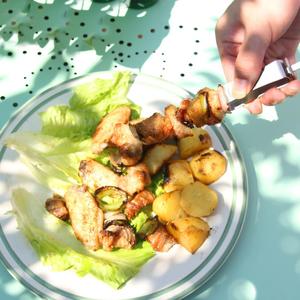 Tenedores planos para barbacoa con hebilla de tarjeta, pincho de acero inoxidable, aguja para barbacoa - Product Image 5