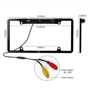 Cámara LED de seguridad para coche, marco de matrícula, visión trasera, estacionamiento inverso, 8 Uds. - Product Image 3