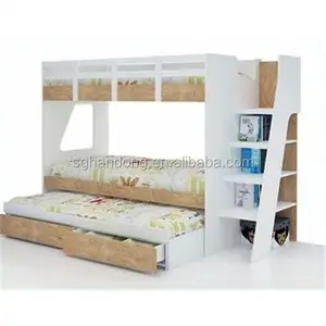卧室家具便宜的三层儿童床三层双层床木制可分离双层床