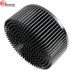 Disipador de calor forjado en frío Pin Fin Disipador de calor pasivo Aluminio Ip67 Redondo 120W Led Cob Cxb3590 Vero 29 Clu048 para Led Grow Light Black - Product Image 5