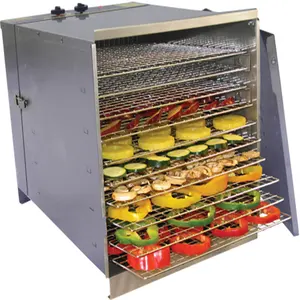 Secador de frutas de acero inoxidable de 10 capas, Dhydrator, secador de verduras, deshidratador de alimentos