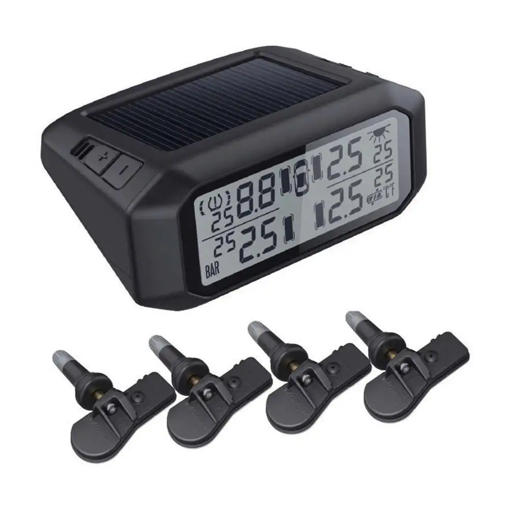 Solar power wireless display internal TPMS for cars 4wds vans with internal tire/ tyre pressure monitor