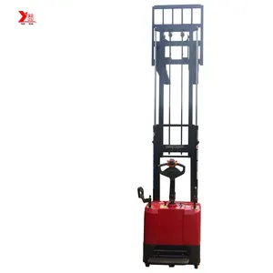 Yancha CDD1030 full electric rider pallet stacker 1000KG 3meter stacking forklift price 1 year warranty