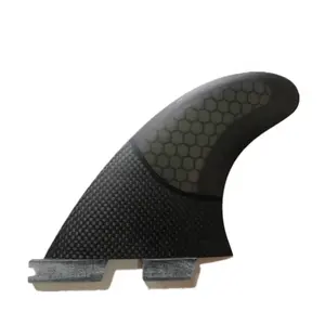 Manufacturer in China custom logo half carbon fiber FCS fin Surf board G5 Triple-set