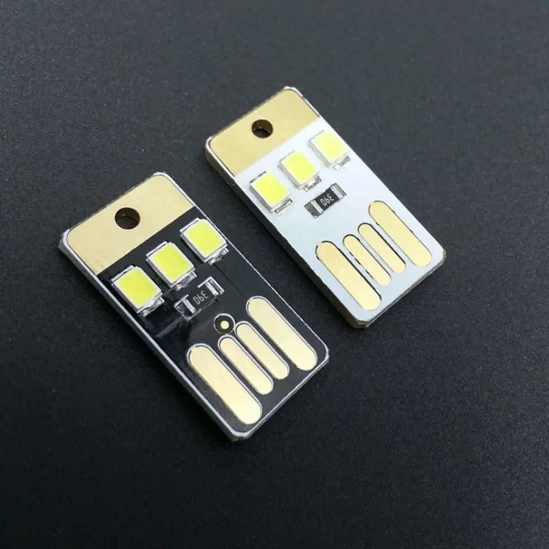 Mini carte de poche SMD 5V, 0.2W, USB Power, porte-clé à 3 LED, veilleuse pour Power Bank, ordinateur portable, nouveau