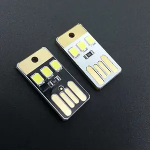 0.2W 5V SMD Mini Pocket Card USB Power 3 LED Keychain Night Light für Power Bank Computer Laptop