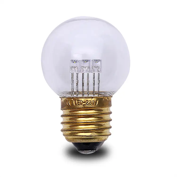 Bulbs Supplier B22 Led Lamp 1w E27 Led Globe Golf Ball Bulb Warm White Ningbo Plastic B22/E27 G45 Bulb Lamp 6 Led 40 2 Years 220
