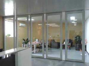 Muro divisorio interno in alluminio mobile doppio vetro insonorizzato pareti di vetro per ufficio - Product Image 5