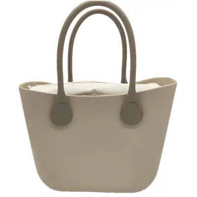 Bolso de mano de goma de silicona de alta calidad para mujer, bolsa de mano de playa con logotipo personalizado, resistente, a la moda, superventas en verano