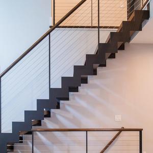 Schwarz pulver beschichtet stringer treppen in zig zag design - Product Image 6