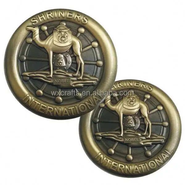 Custom Placcatura In Ottone Anticato Cammello Forma Logo Massonica Distintivo In Metallo Pin Per Suvenir