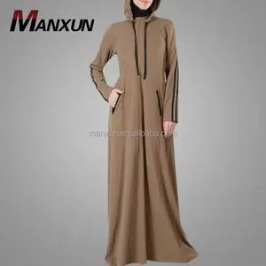 Chất Lượng Cao Hồi Giáo Abaya Thể Thao Kabaya Tie Trở Lại Hồi Giáo Quần Áo Nâu Jilbab Dubai Maxi Thổ Nhĩ Kỳ Ăn Mặc Bán Buôn Trực Tuyến