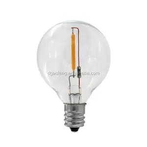 1W G40 LED Ersatz lampen, kleine runde Glühbirnen für Patio, 2200k Globe Lichterketten, E12