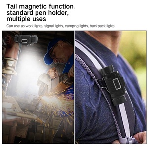 Linterna Frontal <span class=keywords><strong>de</strong></span> Alta Potencia BORUiT B50, Mini Linterna Frontal LED Recargable por USB con Imán <span class=keywords><strong>para</strong></span> Caza y Reparaciones - Product Image 4
