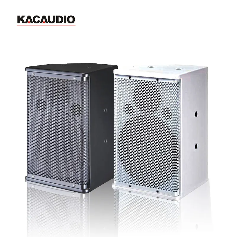 Black White Indoor Passive Studio Monitor Audio Sound System 8 Inch Professional Wooden Ktv Speaker
