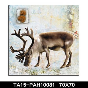 Art déco mur panneaux bois cadres pour impressions sur toile mignon animal <span class=keywords><strong>chien</strong></span> animaux <span class=keywords><strong>peinture</strong></span> à l'huile pour chambre d'enfan - Product Image 3