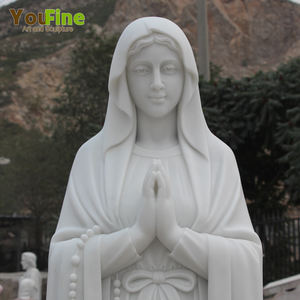 Escultura religiosa de piedra tallada a mano, estatua de mármol de Nuestra Señora de Dakota - Product Image 3