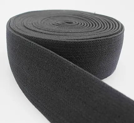 Hoge Vasthoudendheid 16Mm/20Mm/25Mm Zwarte Kleur Nylon Elastische Band