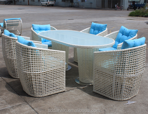 Giải trí ngoài trời mây trắng bàn ăn ngoài trời nhà hàng ăn uống bàn ghế đồ nội thất - Product Image 3