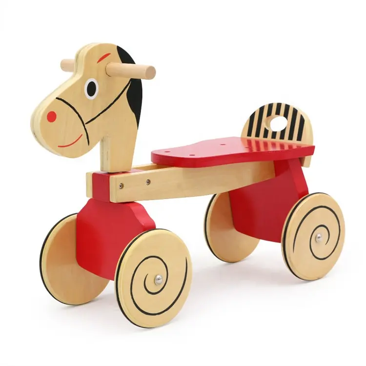 Juguete de Andador de bebé interesante, personalizado, bicicleta de equilibrio, caballo Mecedor de madera para niños, 2019