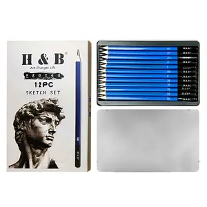 맞춤형 학교 용품 lapices chinos HB 12pc 목재 표준 연필