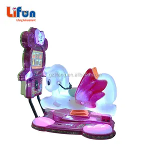 Kiddie Ride เครื่องเกมหยอดเหรียญม้า/เครื่องเกมขี่ม้าคิดดี้นั่งสีสันสดใสพร้อมหน้าจอ Lcd