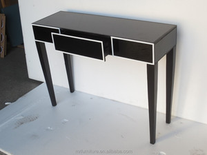 Bàn Tráng Gương Màu Đen/Bàn Điều Khiển 3 Ngăn Kéo - Product Image 4