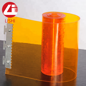 Rideau à lanières en PVC jaune-<span class=keywords><strong>orange</strong></span> anti-insectes, barrière anti-mouches en plastique pour portes d'entrepôts, usines et ateliers - Product Image 2