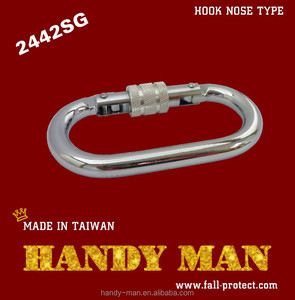 Mosquetón de Acero (Galvanizado) Fabricante OEM/ODM Taiwán 25kN Certificado CE EN 362 - Product Image 4