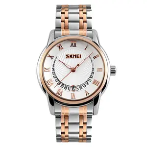 Skmei 9122 oro rosa reloj para hombres alibaba top 10 marcas de relojes de pulsera