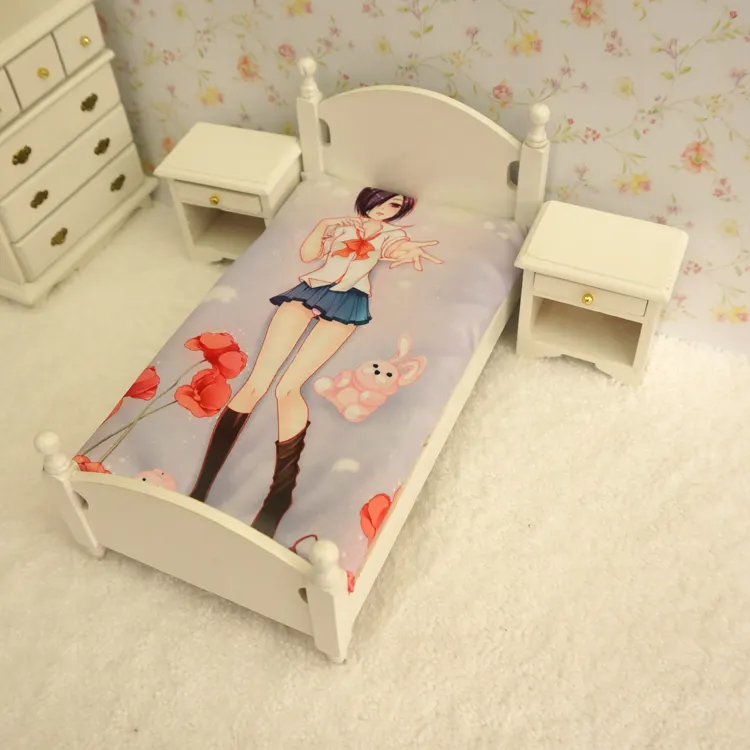 Billige Bettwäsche China Lieferanten Bettlaken 3 d Bettwäsche Anime benutzer definierte Bettlaken Tokyo Ghoul Kirishima Toka