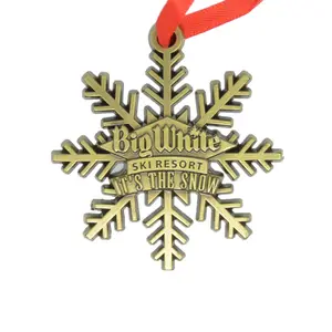 2023 Op Maat Gemaakte Hoge Kwaliteit Decoratie Metalen Kerst Sneeuwpop Email Ornament Voor Gepersonaliseerde Geschenken