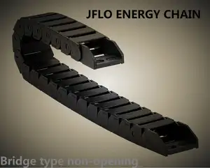 JFLO 15*20 Half Close Cnc Plastic Cable Chain 15mm Cable Tray Carrier For Laser Machine For Craving Machine