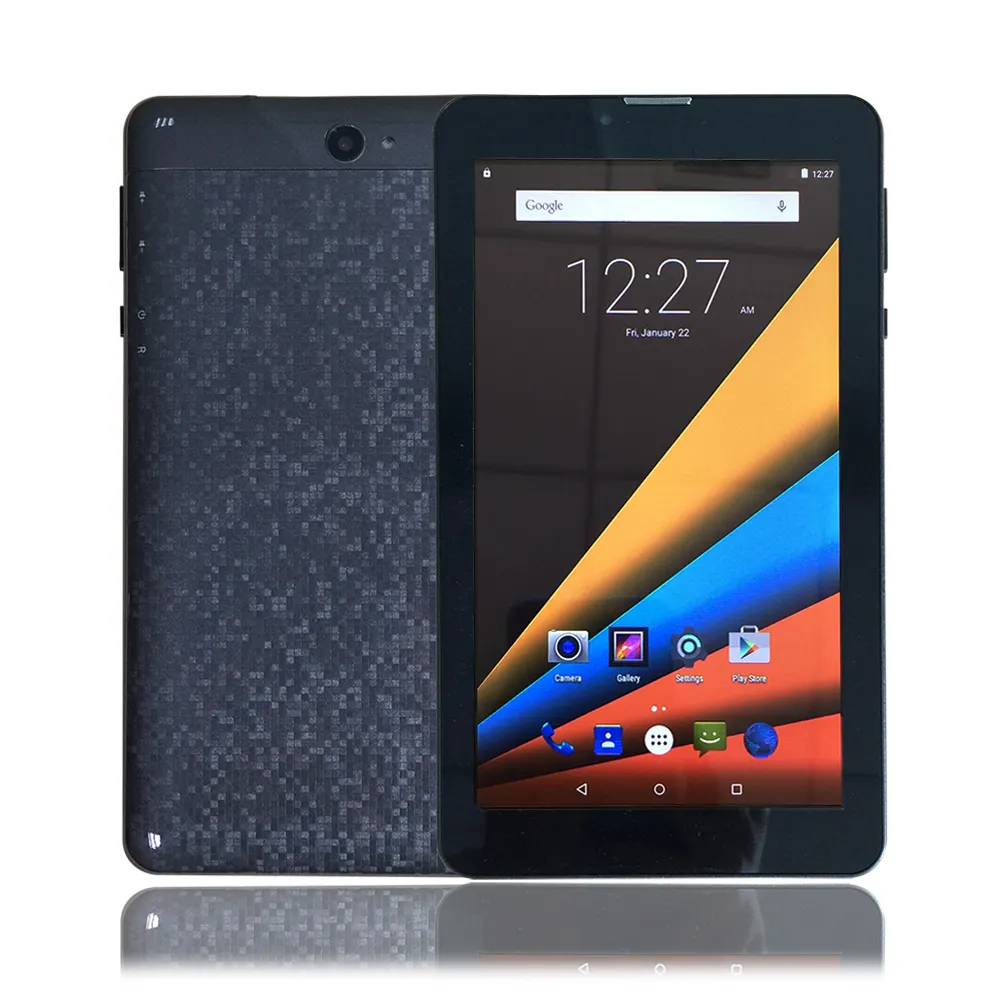 משלוח מדגם חנות Play משלוח להוריד 3G Tablet PC עם פלסטיק מקרה Phablet 7 אינץ