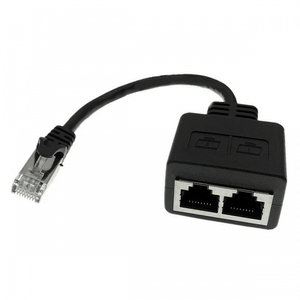 RJ45 1 Stecker auf 2 Buchse Kabelbaum Ethernet Network Splitter Extension Adapter Anschluss kabel - Product Image 1