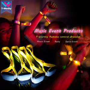 RFIDプログラム可能ナイロンLEDリストバンドワイヤレスリモコンLEDフラッシュブレスレット卒業バレンタインデークリスマス - Product Image 5